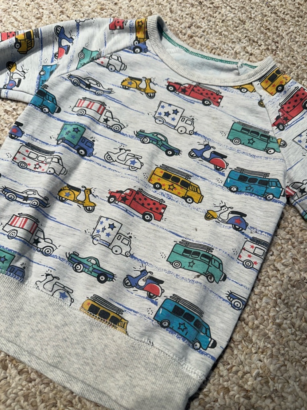 Kids Vehicle Print sweatshirt 3T - Picture 4 of 4